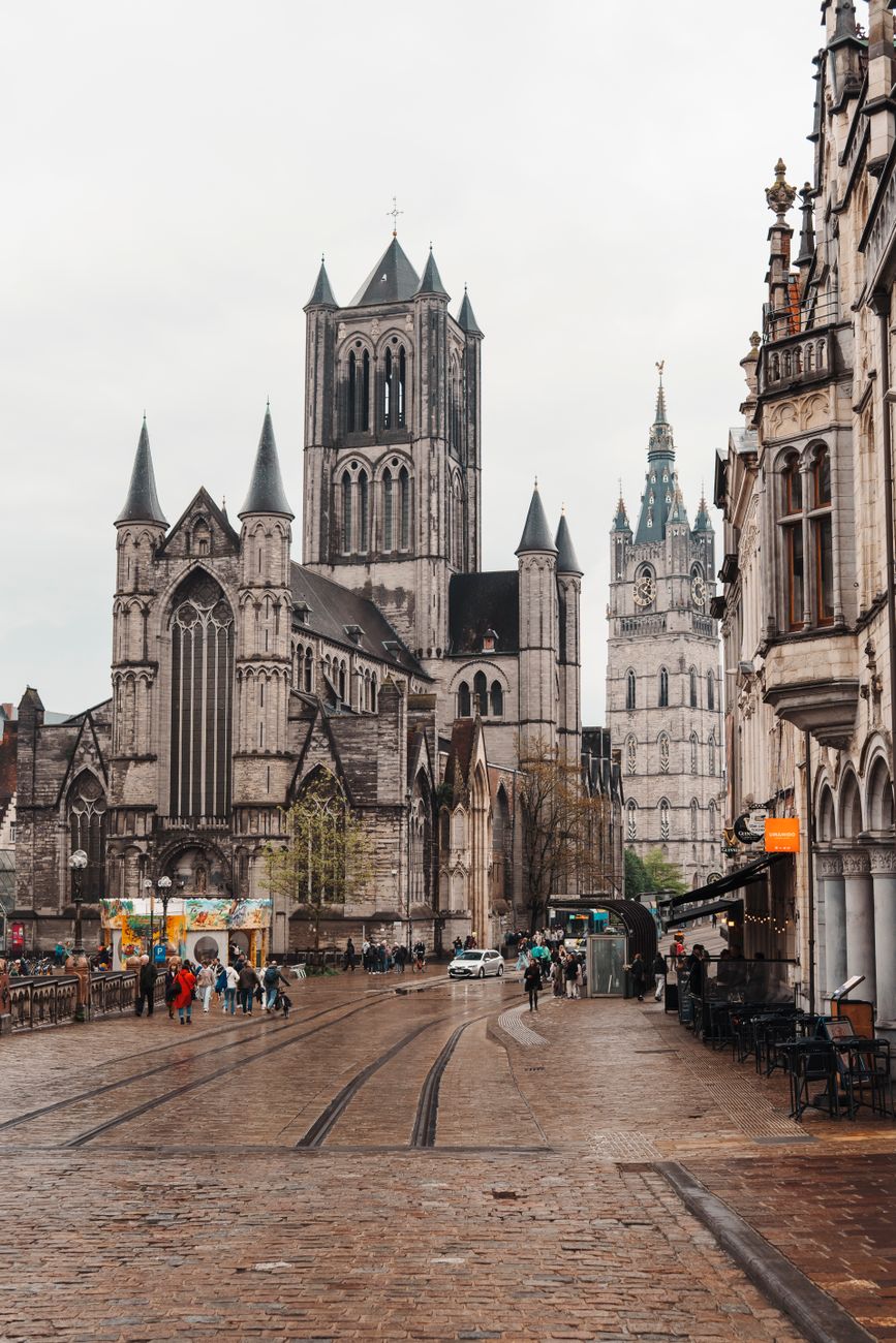 Middeleeuwse straat in Gent
